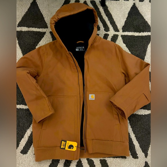 Carhartt Boys' Canvas Insulated Hooded Jacket - Picture 1 of 5